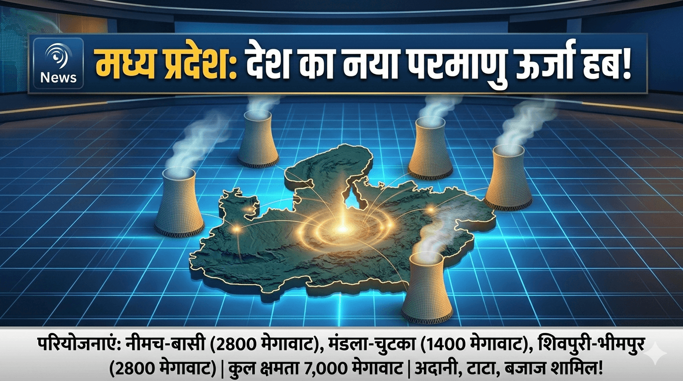 मध्य प्रदेश बनेगा देश का नया परमाणु ऊर्जा हब, शुरू हुआ 7000 मेगावाट के प्रोजेक्ट्स पर काम