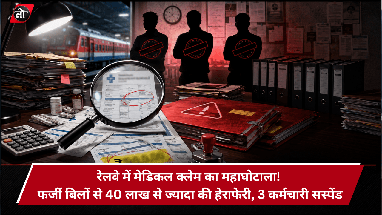 रेलवे के मेडिकल क्लेम में 'बीमारी' के नाम पर खेल! फर्जी बिलों से 40 लाख की हेराफेरी, 3 कर्मचारी सस्पेंड