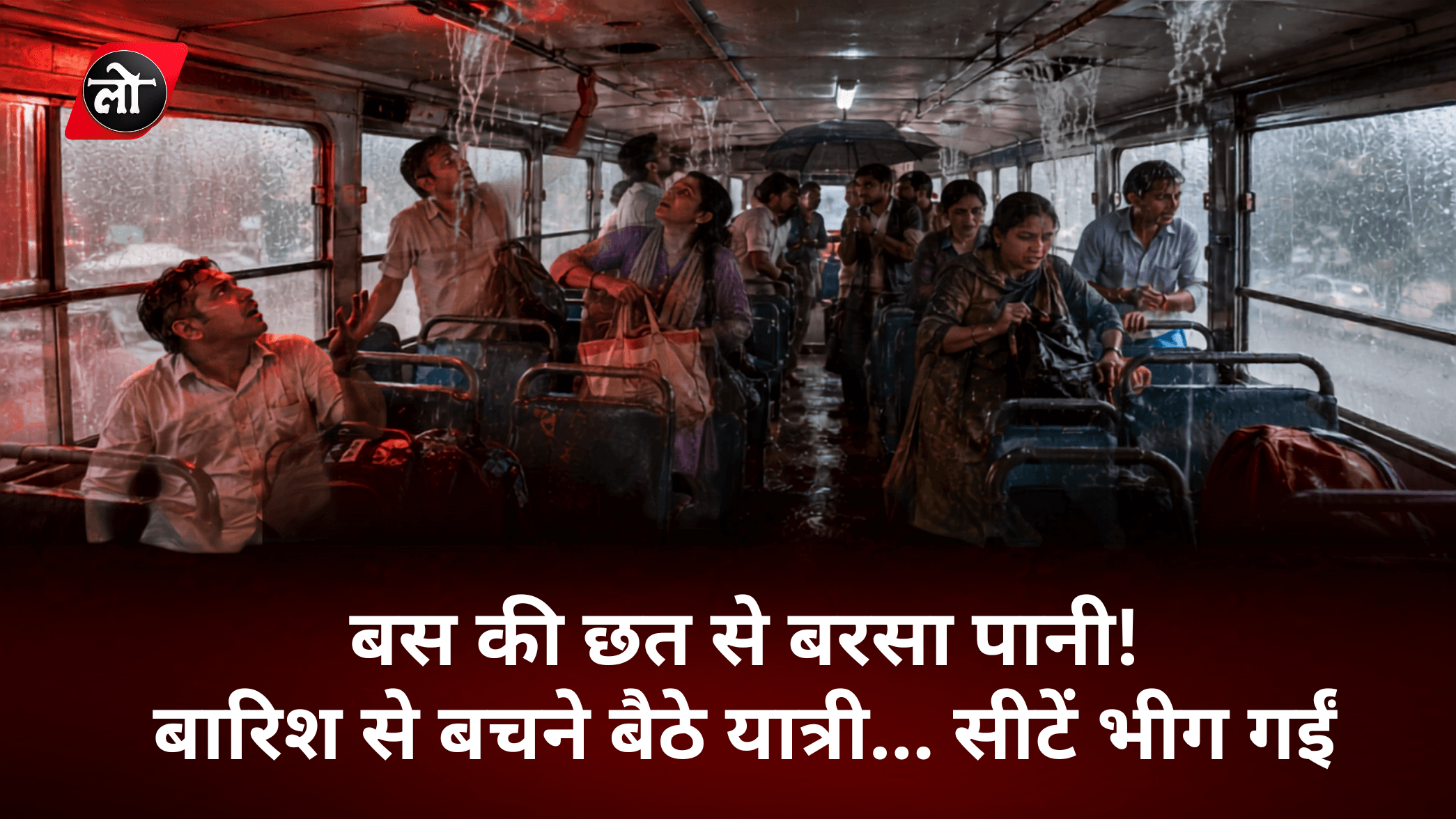 बारिश में बनी 'चलती नाव'! रोडवेज बस की छत से झरने की तरह बरसा पानी, वायरल VIDEO ने खड़े किए बड़े सवाल