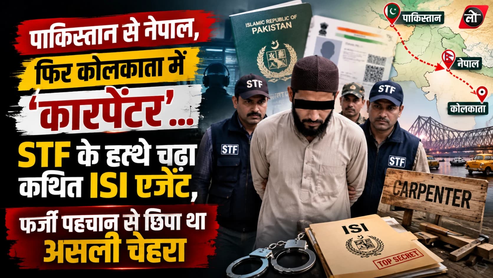 पाकिस्तान से नेपाल, फिर कोलकाता में ‘कारपेंटर’... STF के हत्थे चढ़ा कथित ISI एजेंट, फर्जी पहचान से छिपा था असली चेहरा